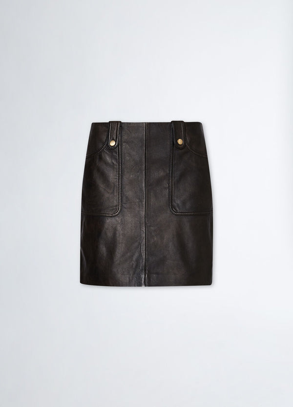 Leather miniskirt